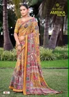 Ambika Vol 6 By Kashvi Chocolate Printed Glass Work Saree
